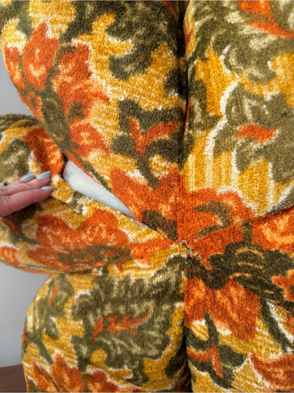 Vintage 1970s Flower Pillow Sculptural Soft Sculpture Retro Floral Decor Boho
